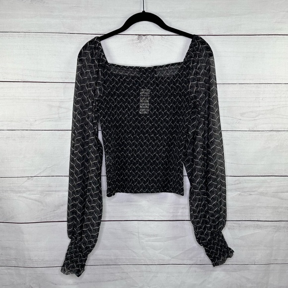 NWT ANTHROPOLOGIE Black Rouen Top Size XS - Picture 6 of 11